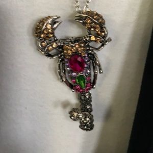 Crystal Scorpion Pendant/Brooch